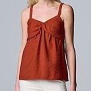 Simply Vera Vera Wang Twist-Front Tank Blouse Size L New